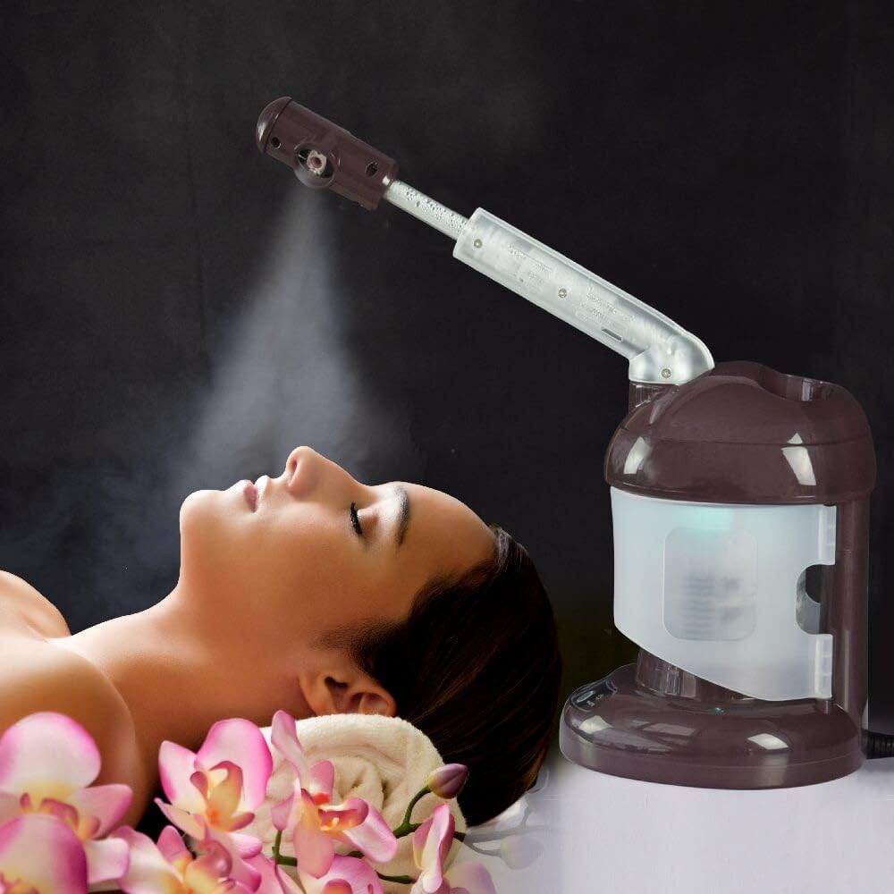 White Nano Ionic Facial Steamer with Extendable Arm E718