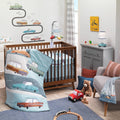 Blue 4-Piece Nursery Crib Bedding Set Z2453