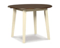 Cream/Brown Drop Leaf Dining Table G41060