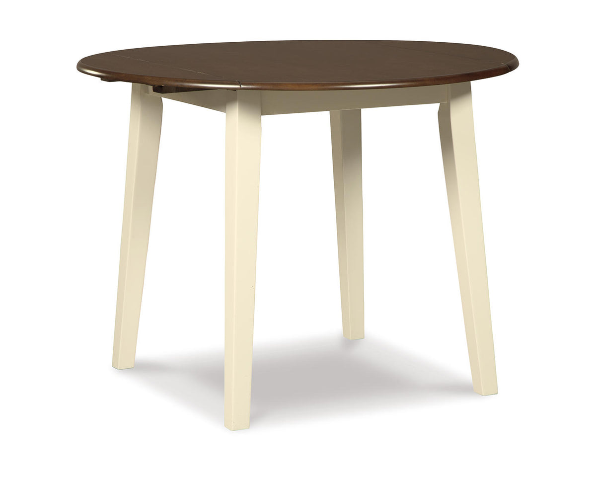 Cream/Brown Drop Leaf Dining Table G41060