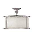 Polished Nickel 3 Light Semi-Flush T4774
