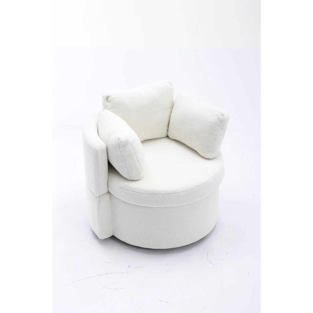 Ivory Swivel Storage Chair V2665