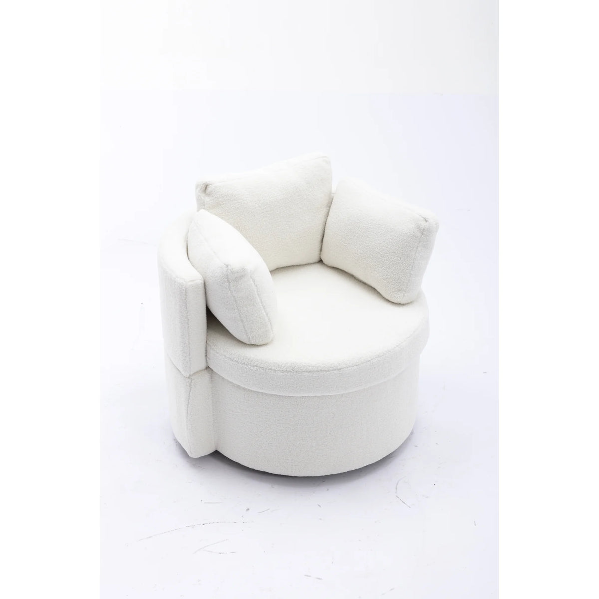 Ivory Swivel Storage Chair V2665