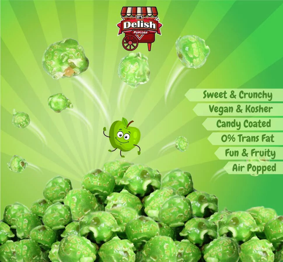 Green Apple Flavored Popcorn 5 lbs Gluten Free Vegan Kosher J208