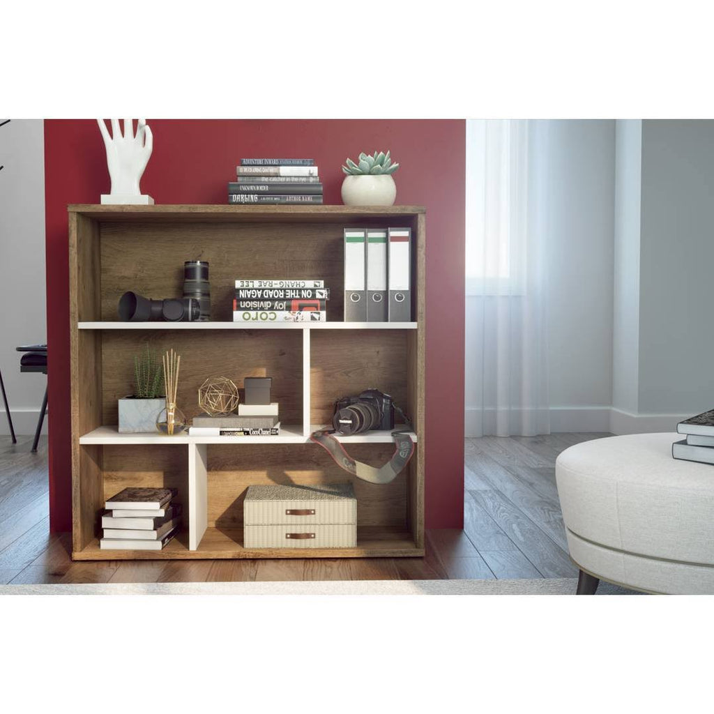 Rustic Brown Sandstone Asymmetrical Shelving Unit A78756