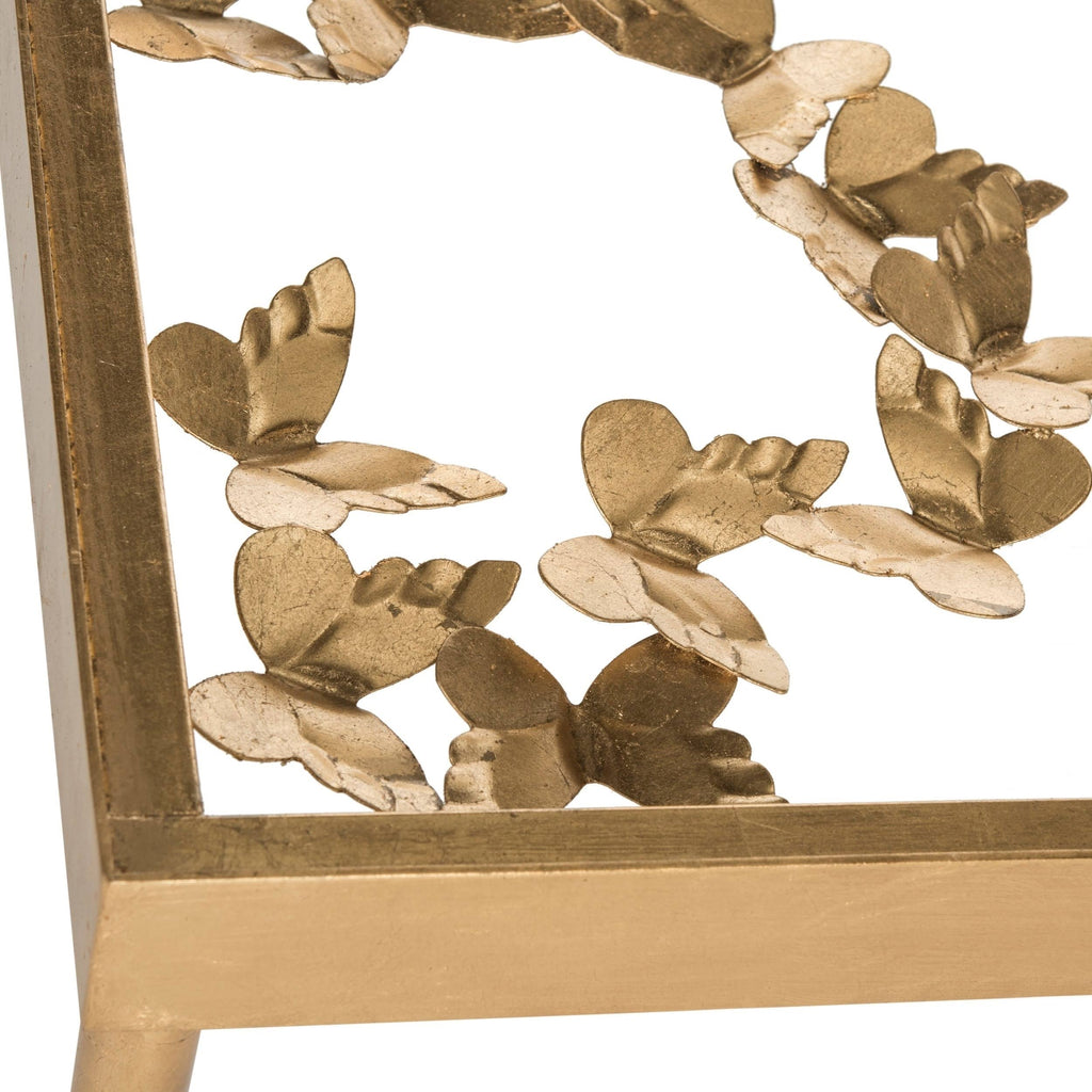Gold Butterfly Side Table D15875