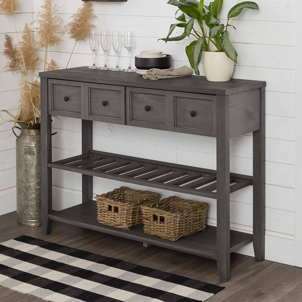 Solid Wood 2-Drawer Buffet V685236