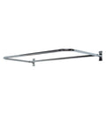 Polished Nickel D Shower Rod with Flanges E145