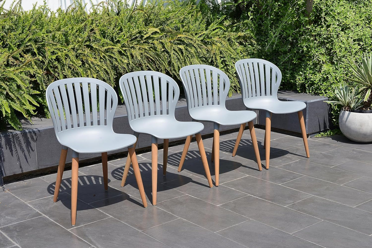 7-Piece Round Dining Set, Eucalyptus Wood, Brown M2819