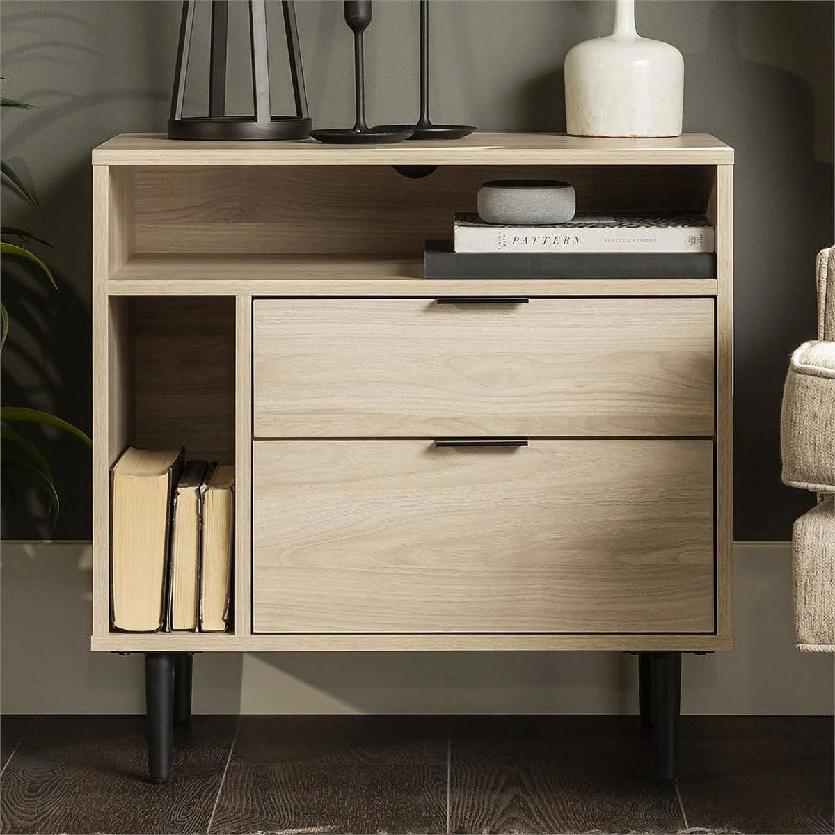 25" Birch Finish Nightstand Z8807