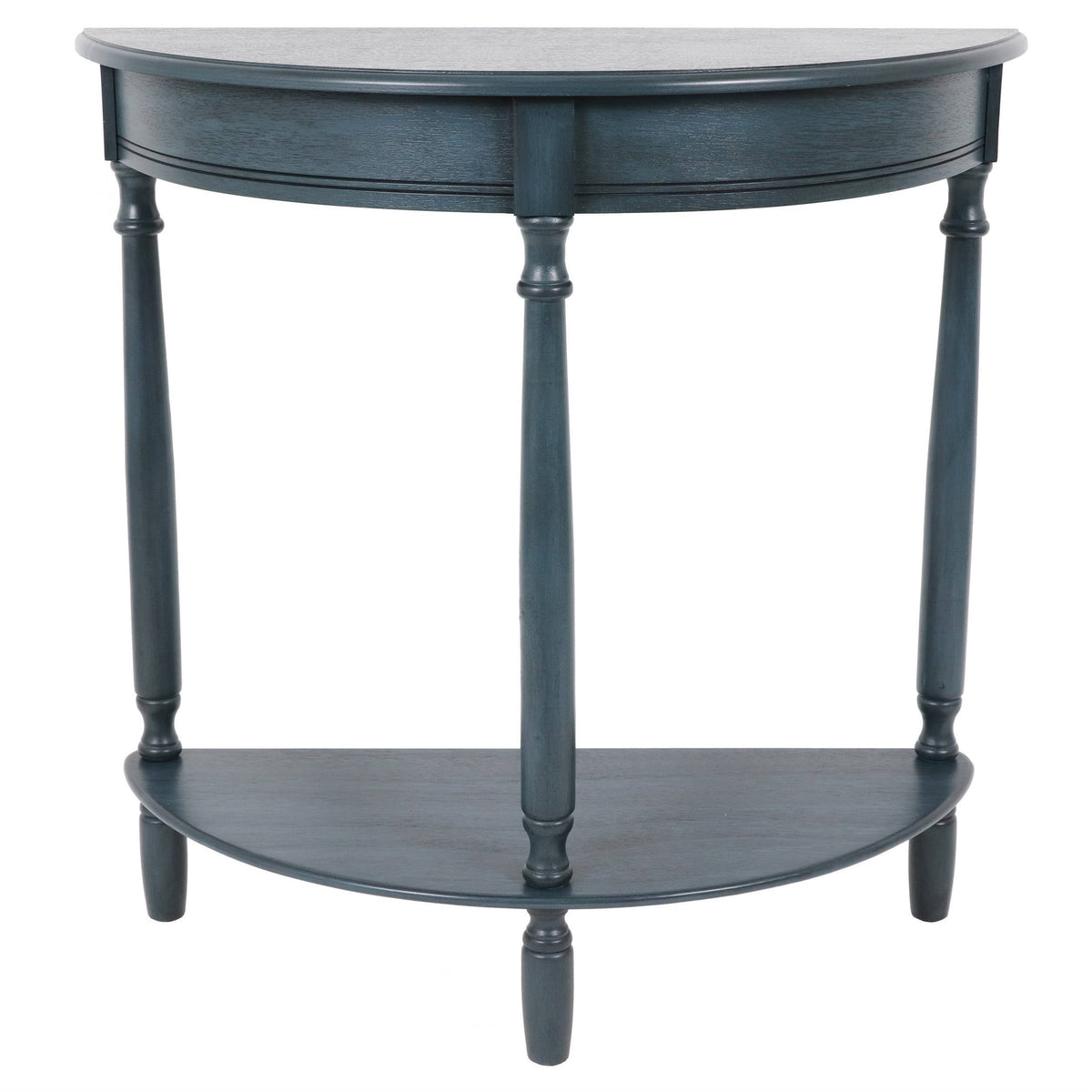 Antique Navy Half Round Accent Table B3446