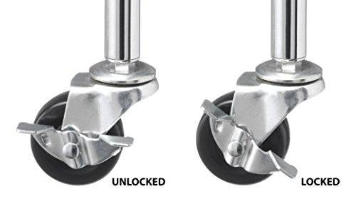 3 Tier Chrome Rolling Utility Cart A8743