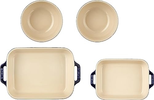 4-pc Ceramic Baking Dish and Bowl Set J133270