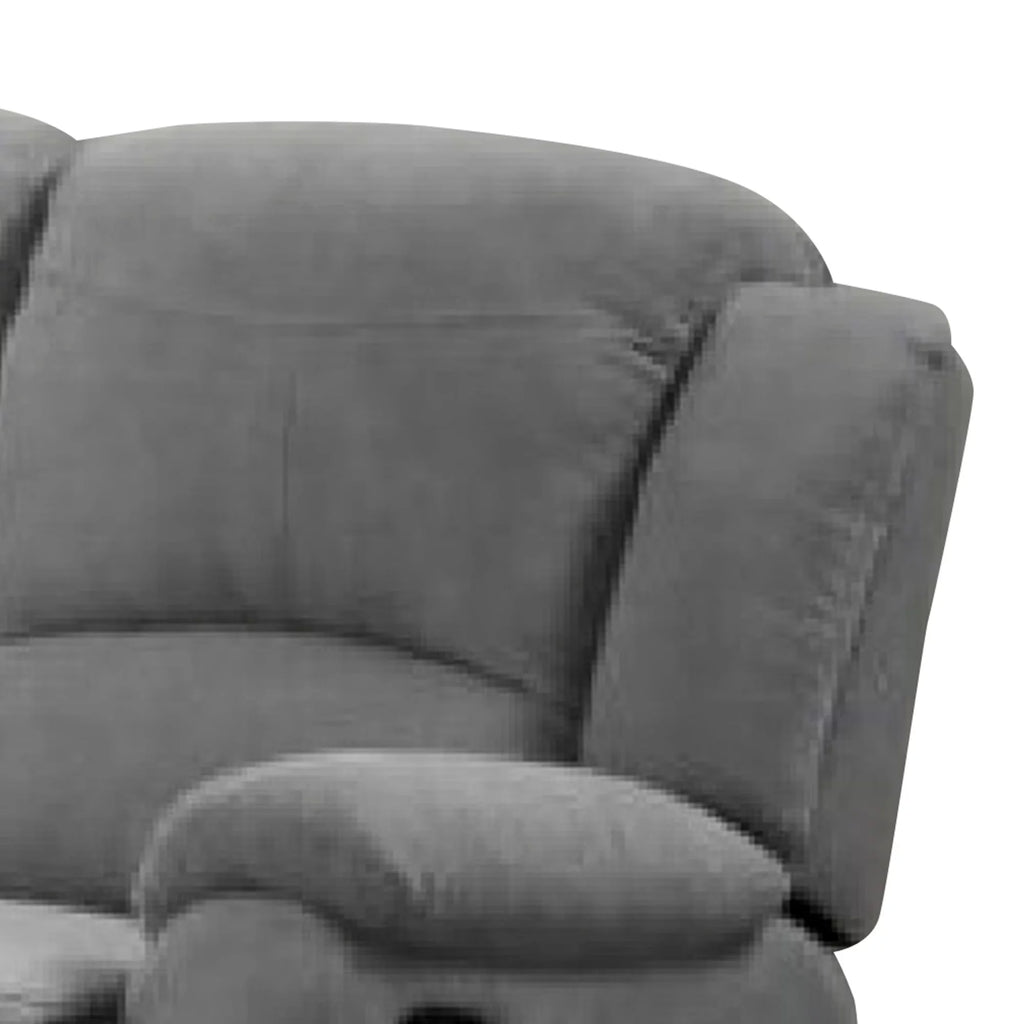 Gray Fabric Recliner Loveseat Q6282