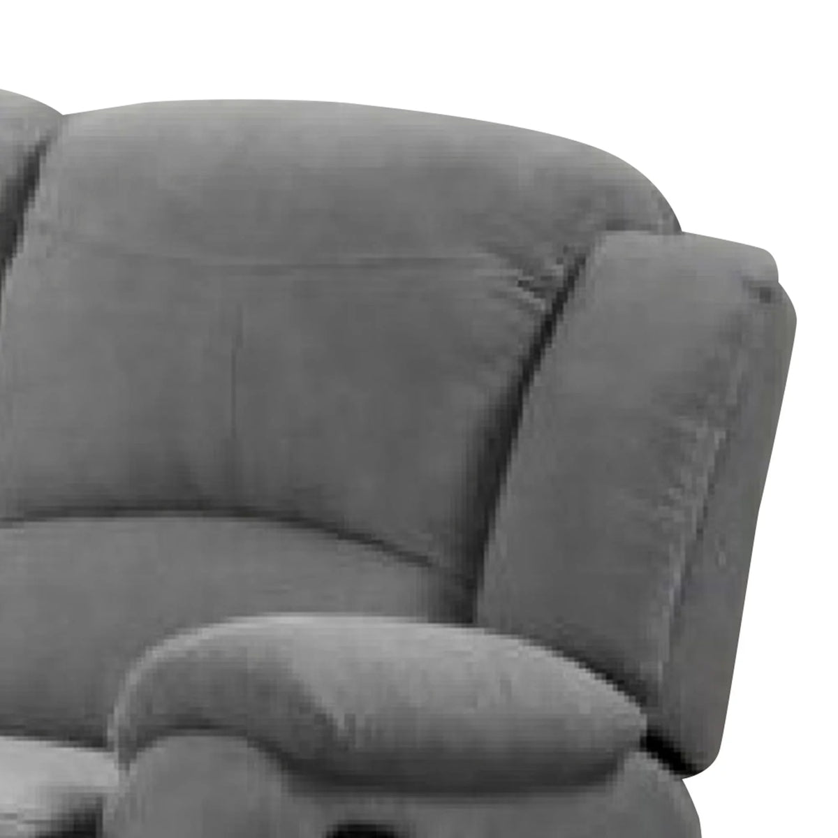 Gray Fabric Recliner Loveseat Q6282
