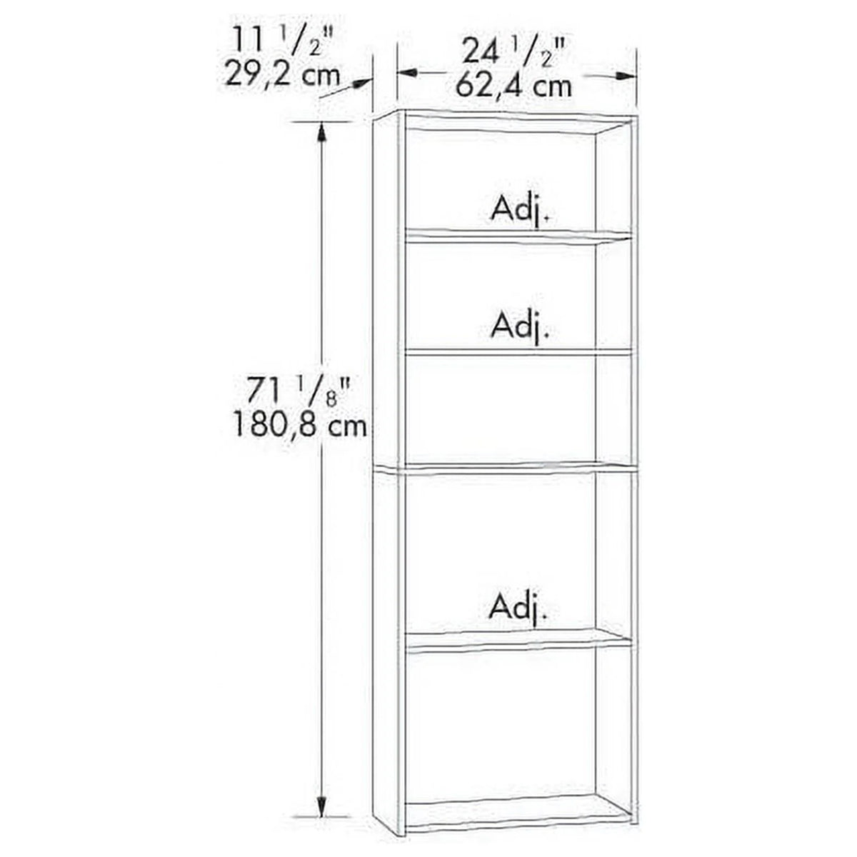 5-Shelf Engineered Wood Bookcase Set of 2 C529012