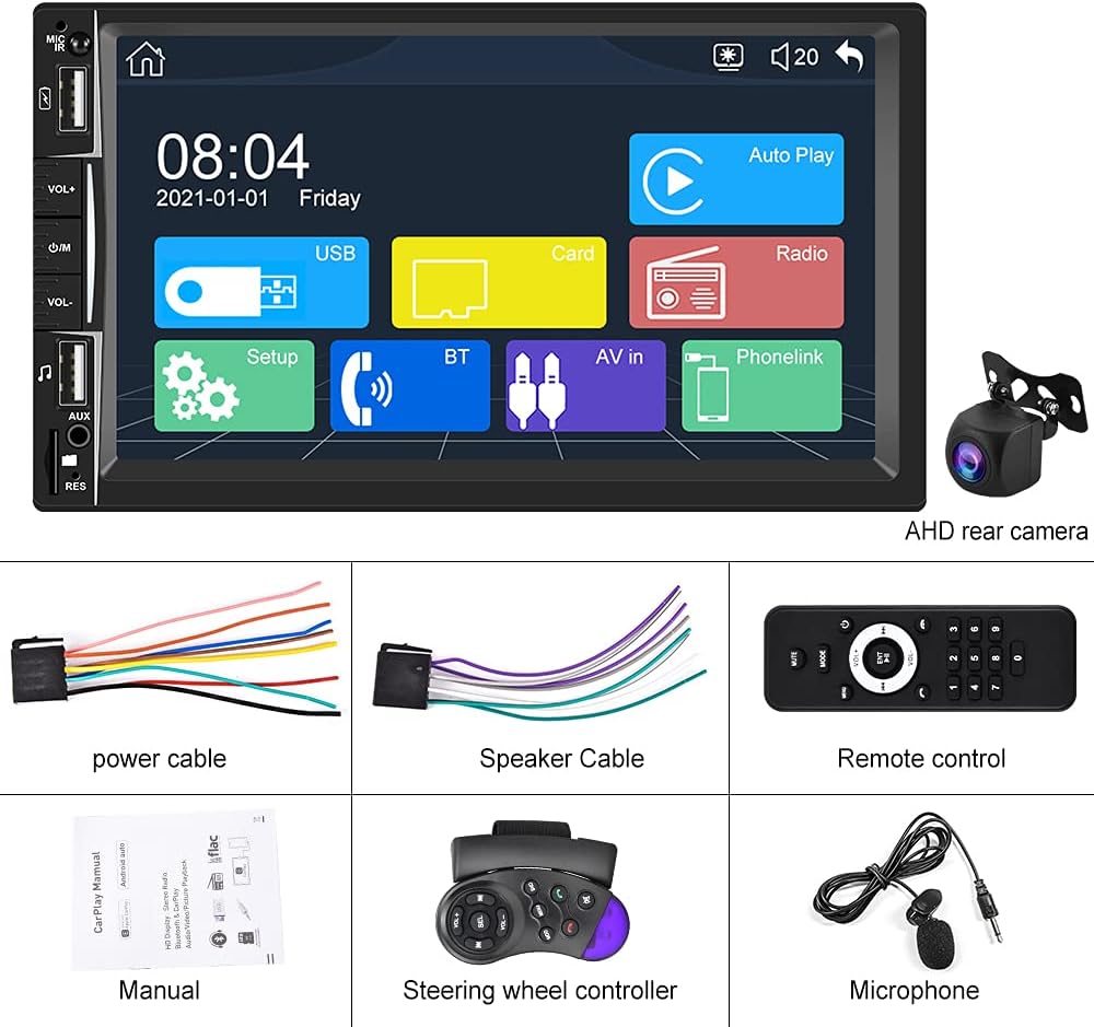 7” Touchscreen Car Stereo with Bluetooth FM Radio Receiver G419