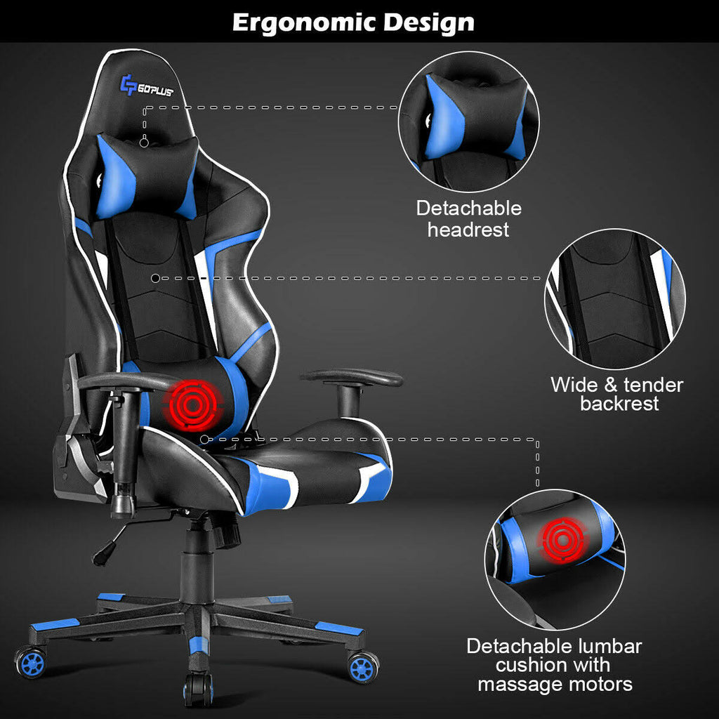 Blue Gaming Reclining Racing Chair L584978