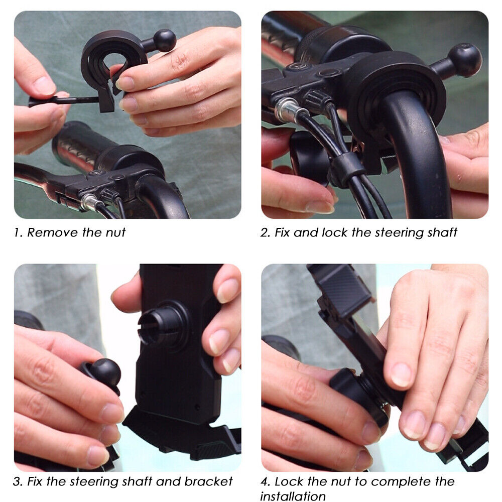 Black Motorcycle Handlebar Mount Holder for Cell Phone GPS P324455