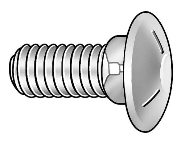 Carriage Bolt, Low Carbon Steel, Pk800 B7853