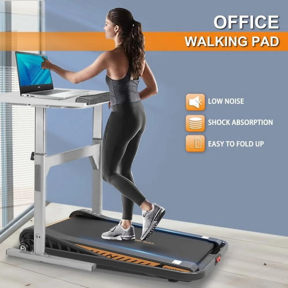2 in 1 Foldable Under Desk Treadmill with Handlebar P39425