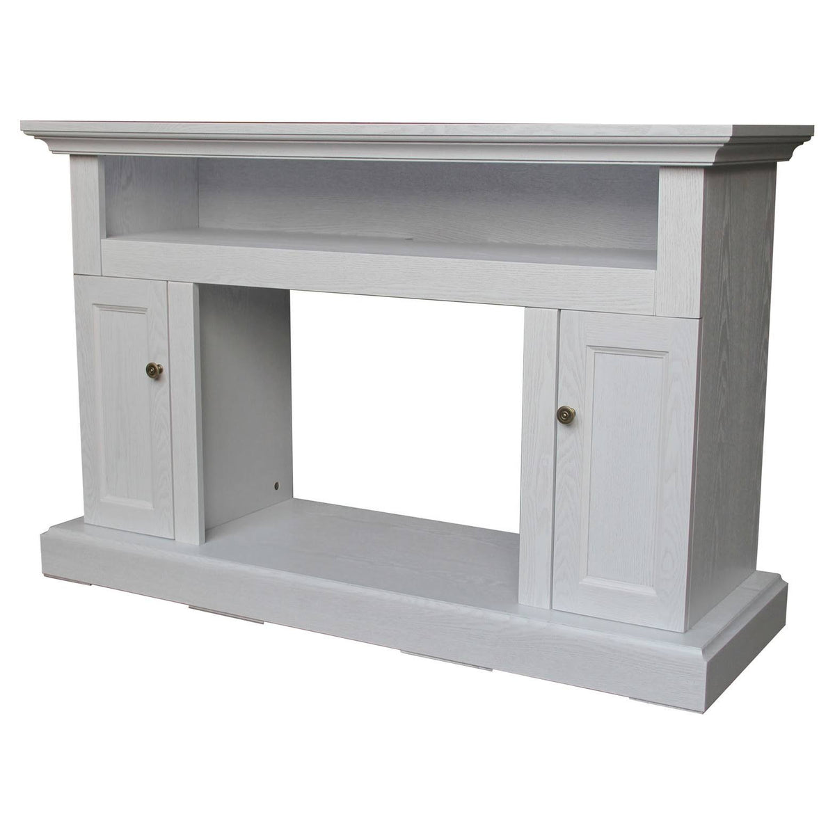 White Mantel with Electronic Fireplace Insert E802