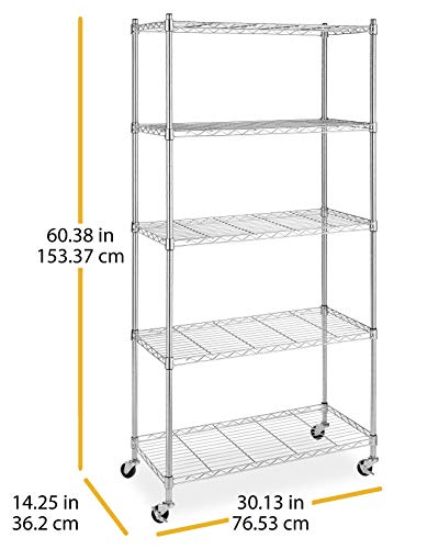 3 Tier Chrome Rolling Utility Cart A8743