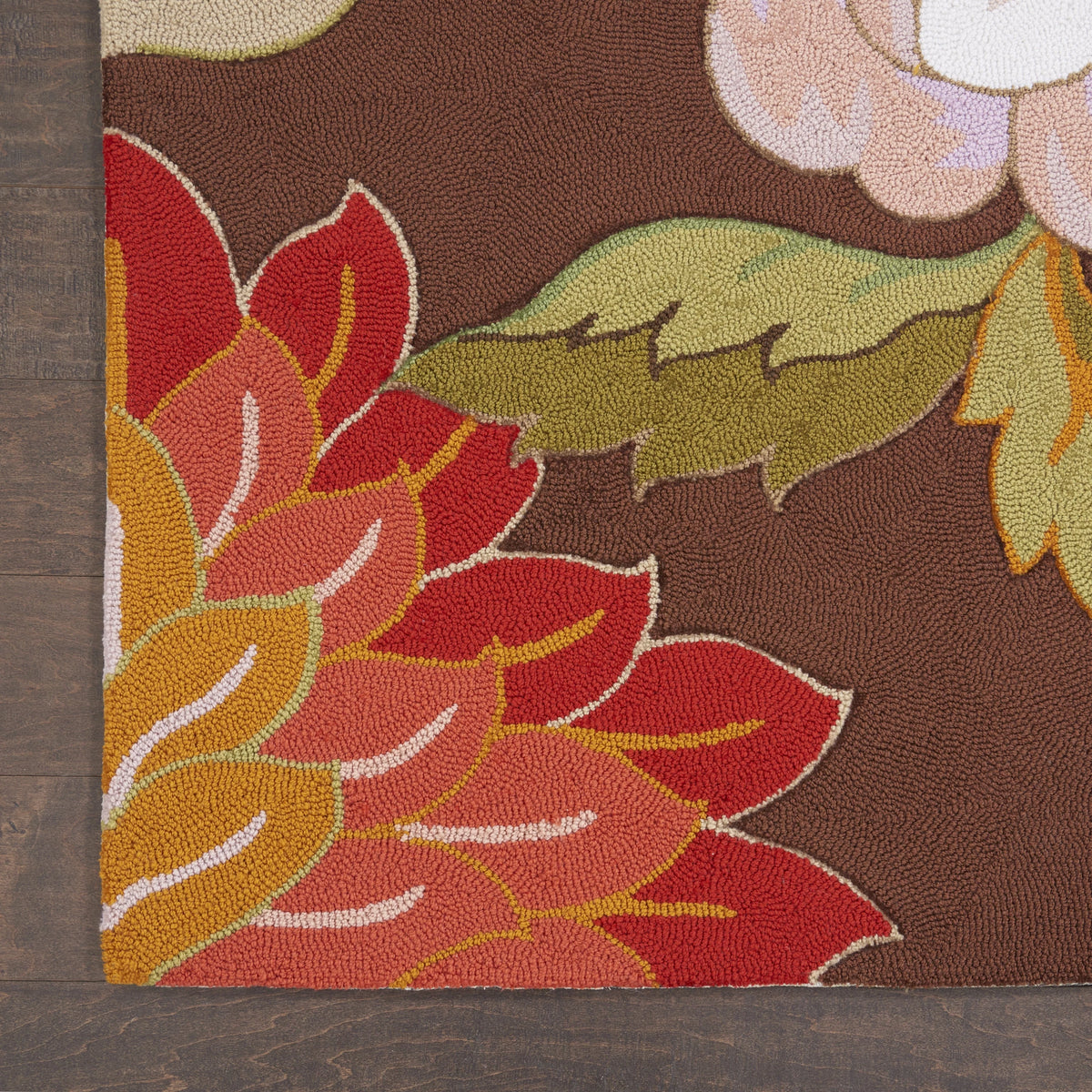 Floral Chocolate 5' x 7'6" Area Rug Y876711