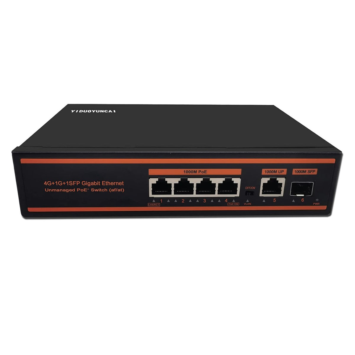 10 Port Gigabit PoE Switch 8 Port PoE+ 2 Uplink 150W Metal Fanless Unmanaged X7148