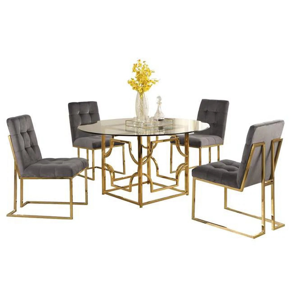 Gray 5 Piece Dining Set I40351