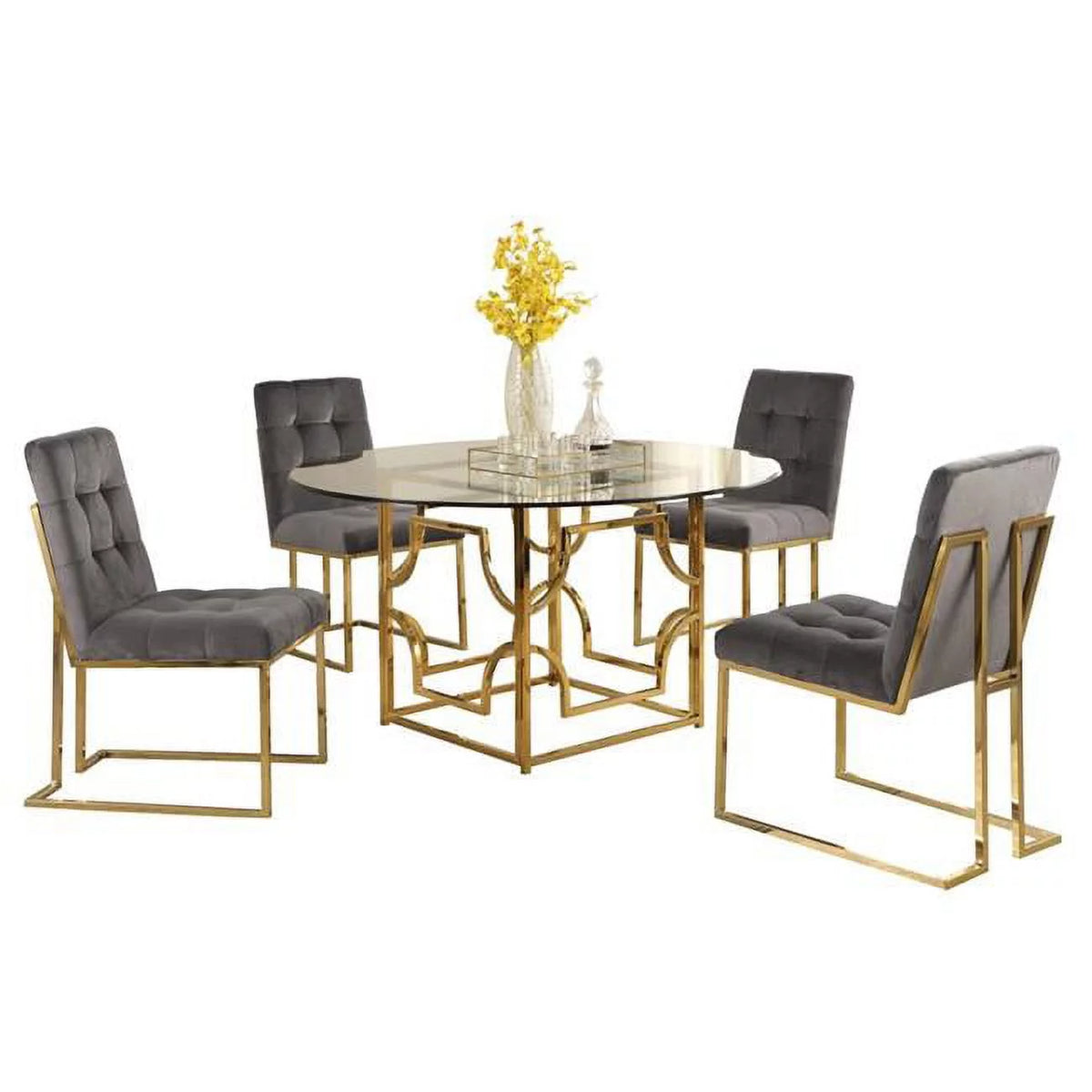 Gray 5 Piece Dining Set I40351
