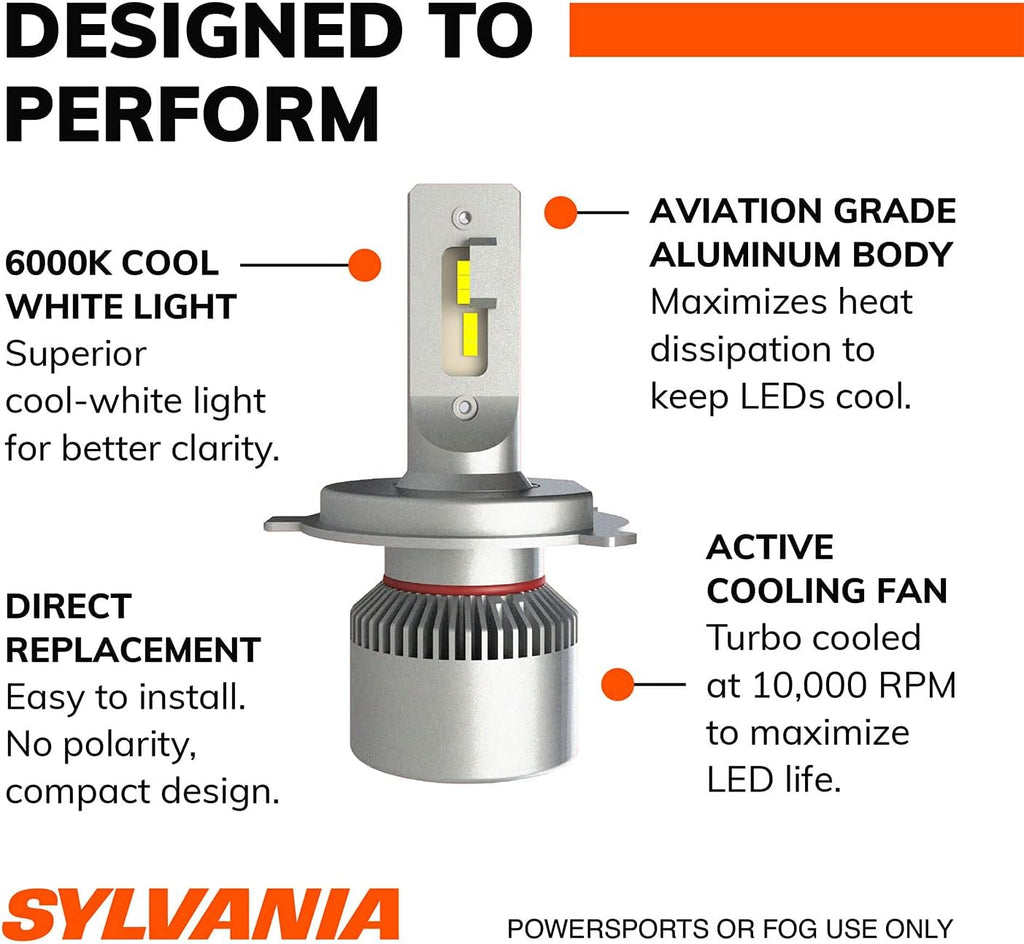 9003 6000K LED Powersport Vehicle Headlight Replacement Bulbs S678