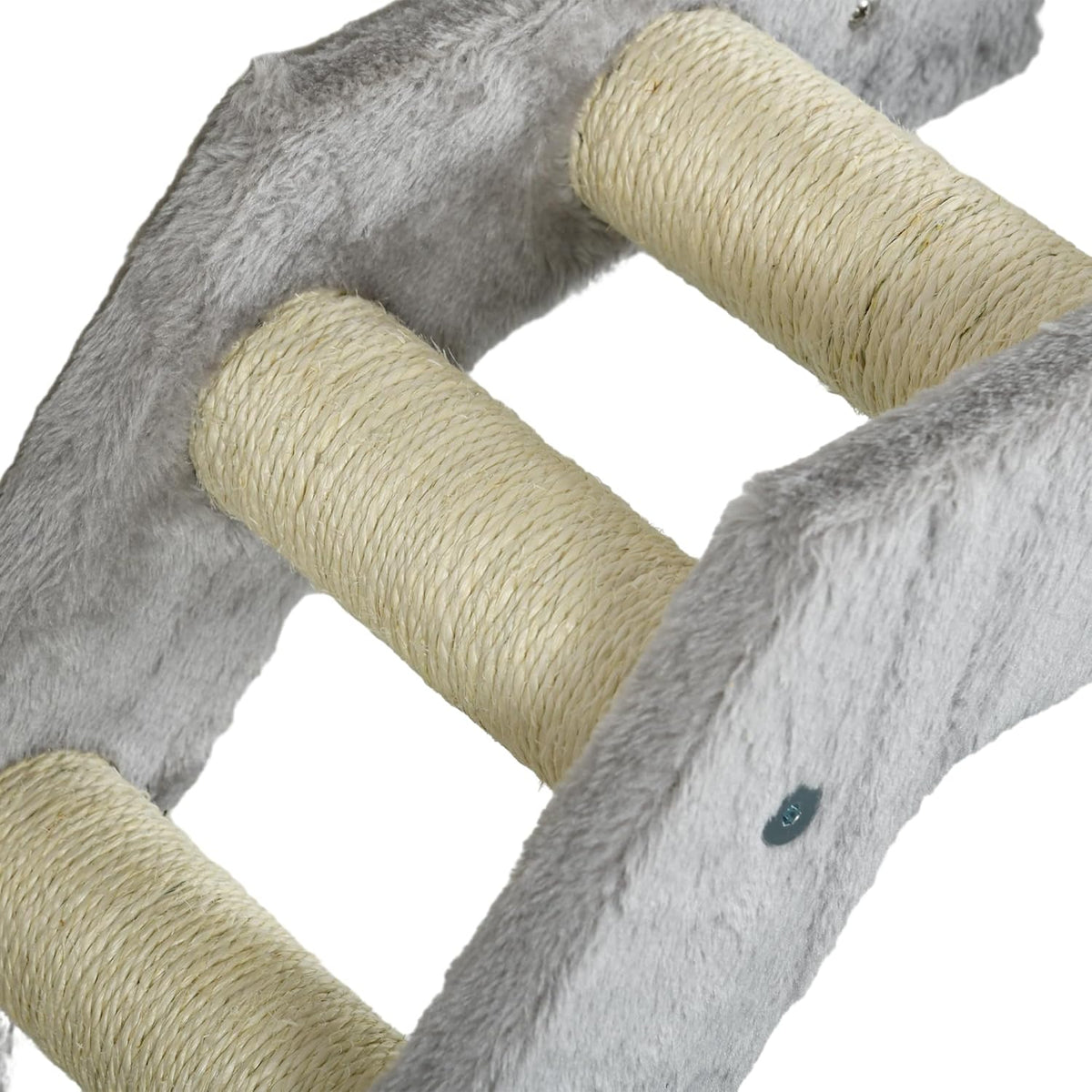 Gray 5PCs Cat Wall Shelves with Soft Plush Sisal I9696