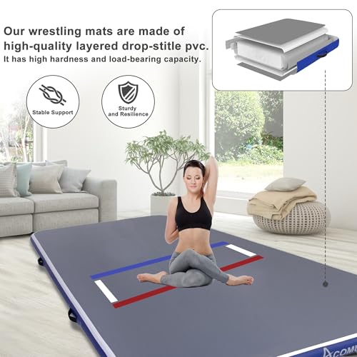 Gray Inflatable Wrestling Mat 10FT/5FT U29805