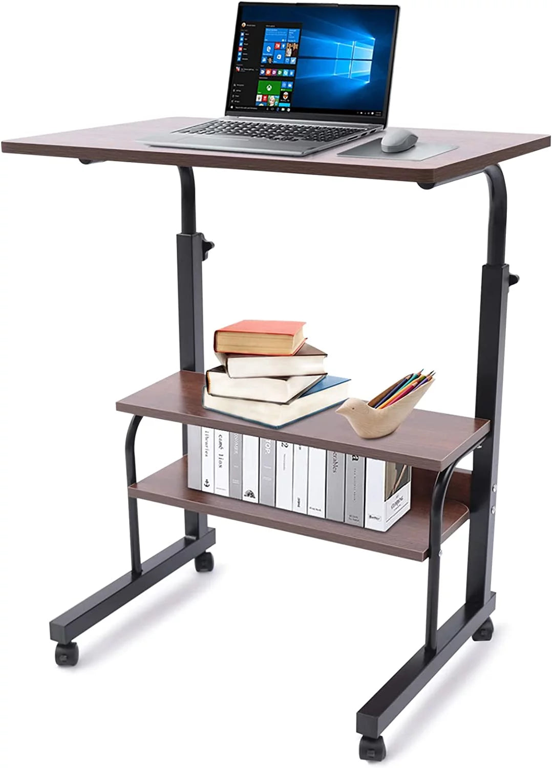 Adjustable Mobile Sofa Side Table with Wheels U2274