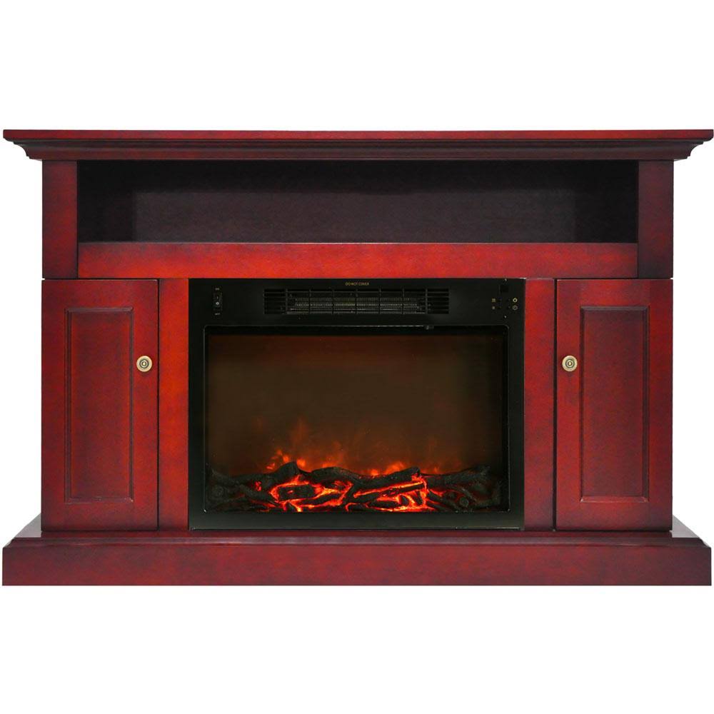 White Mantel with Electronic Fireplace Insert E802