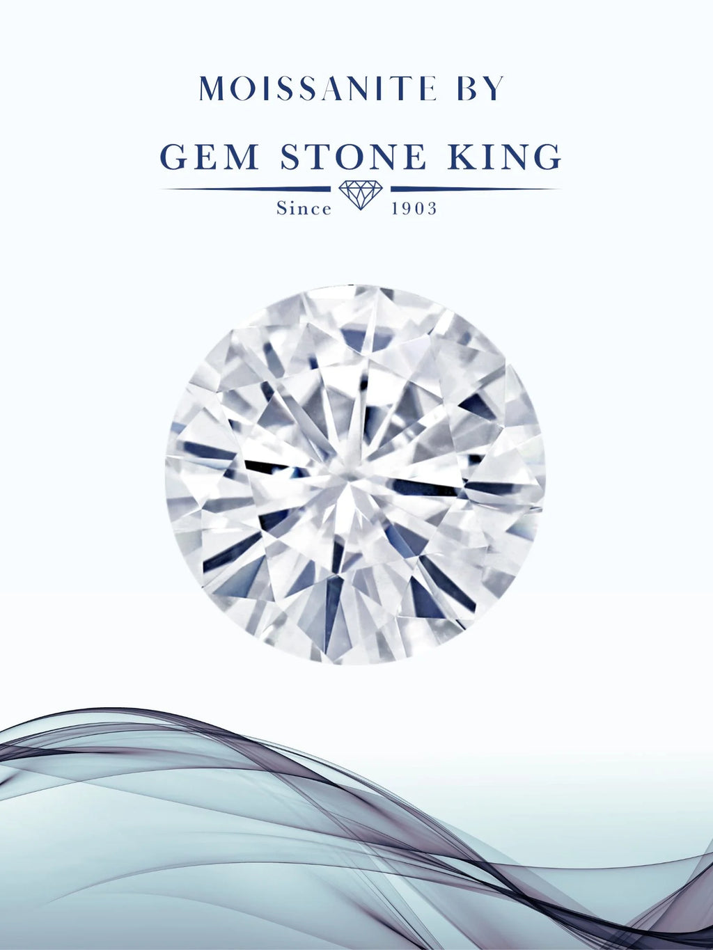 925 Sterling Silver White Moissanite Engagement Ring B68354