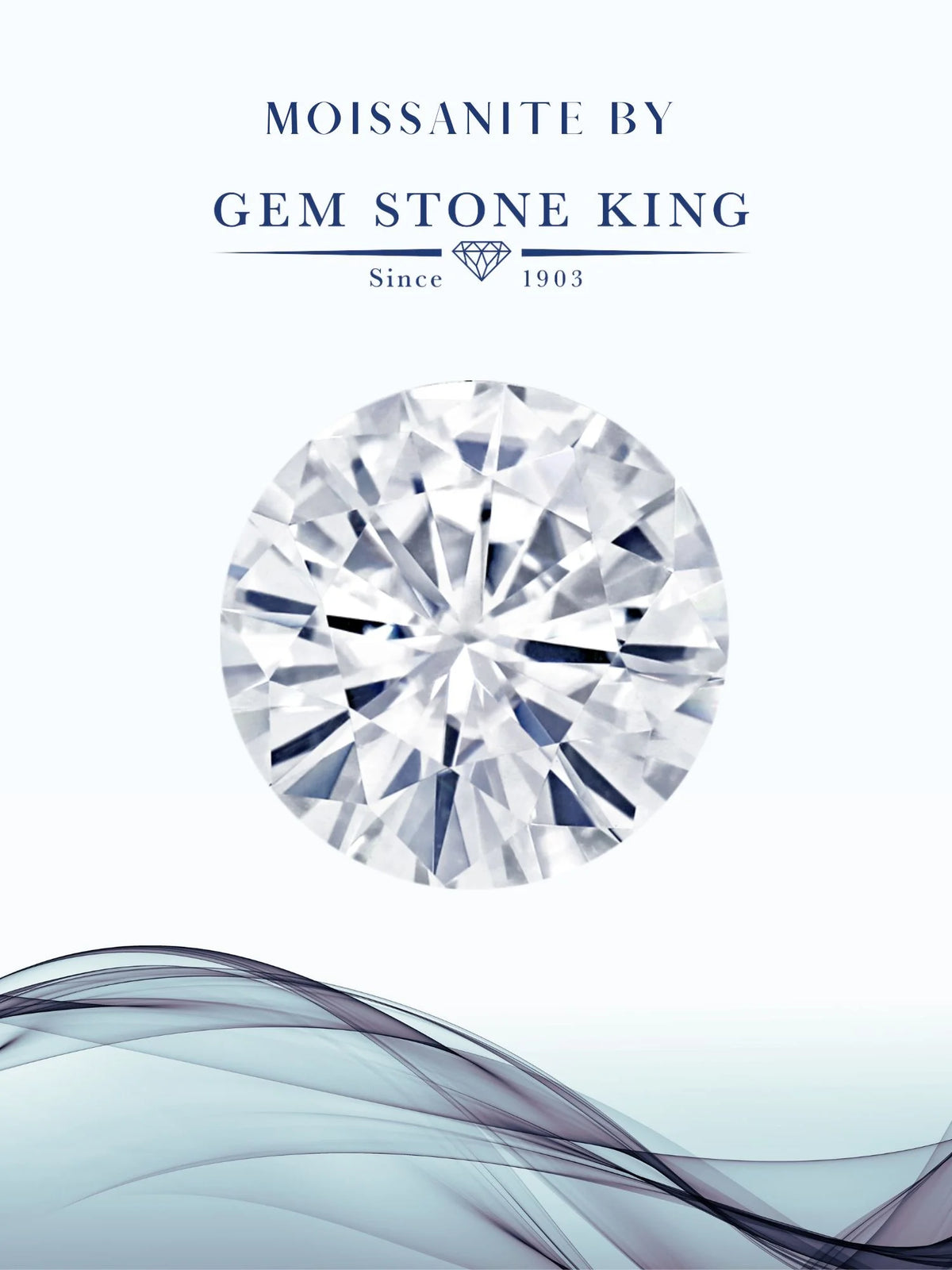 925 Sterling Silver White Moissanite Engagement Ring B68354