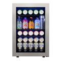 Beverage Refrigerator and Cooler 77 Can Mini Fridge with Glass Door N7273