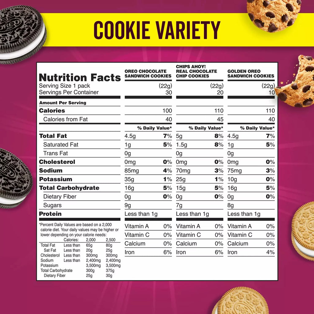 Cookie Variety Pack 60 pk T274