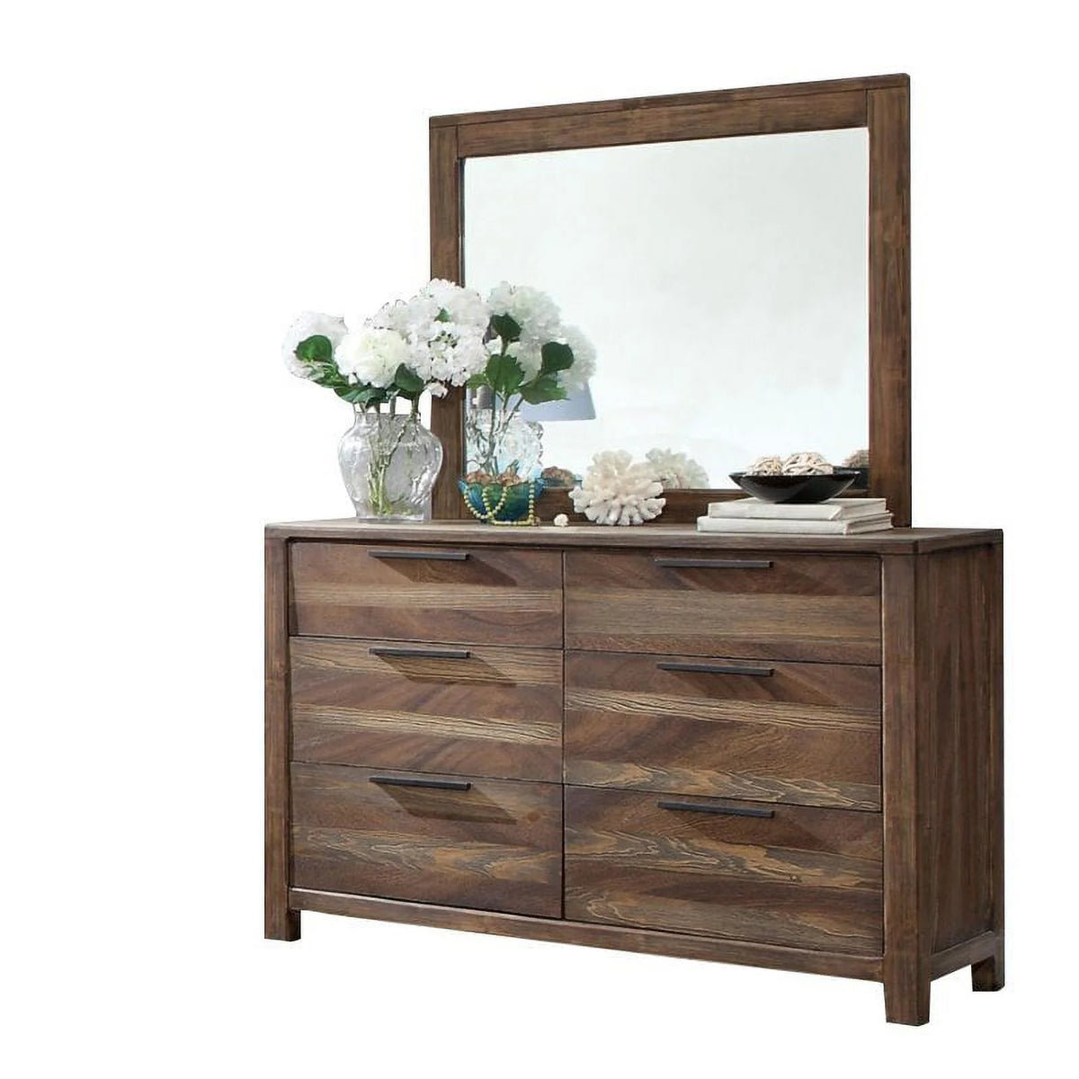 2-Piece Wood Dresser and Mirror A84724