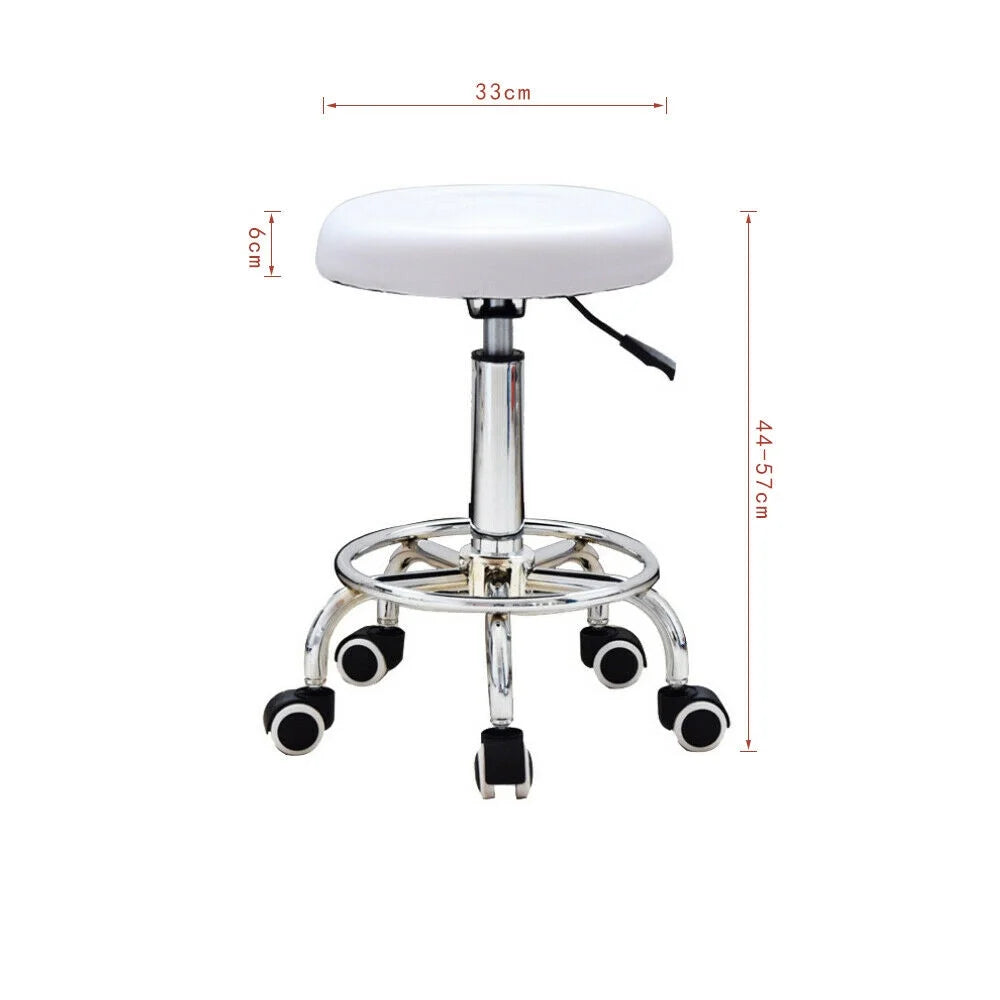 Adjustable Rolling Swivel Salon Stool with 5 Wheels V22838