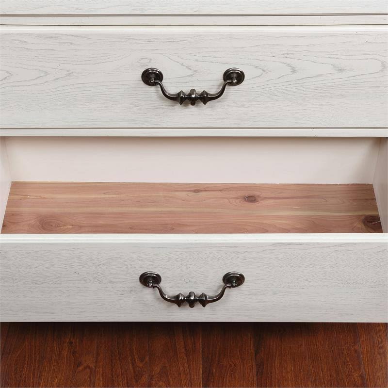 White Wood Nightstand M880