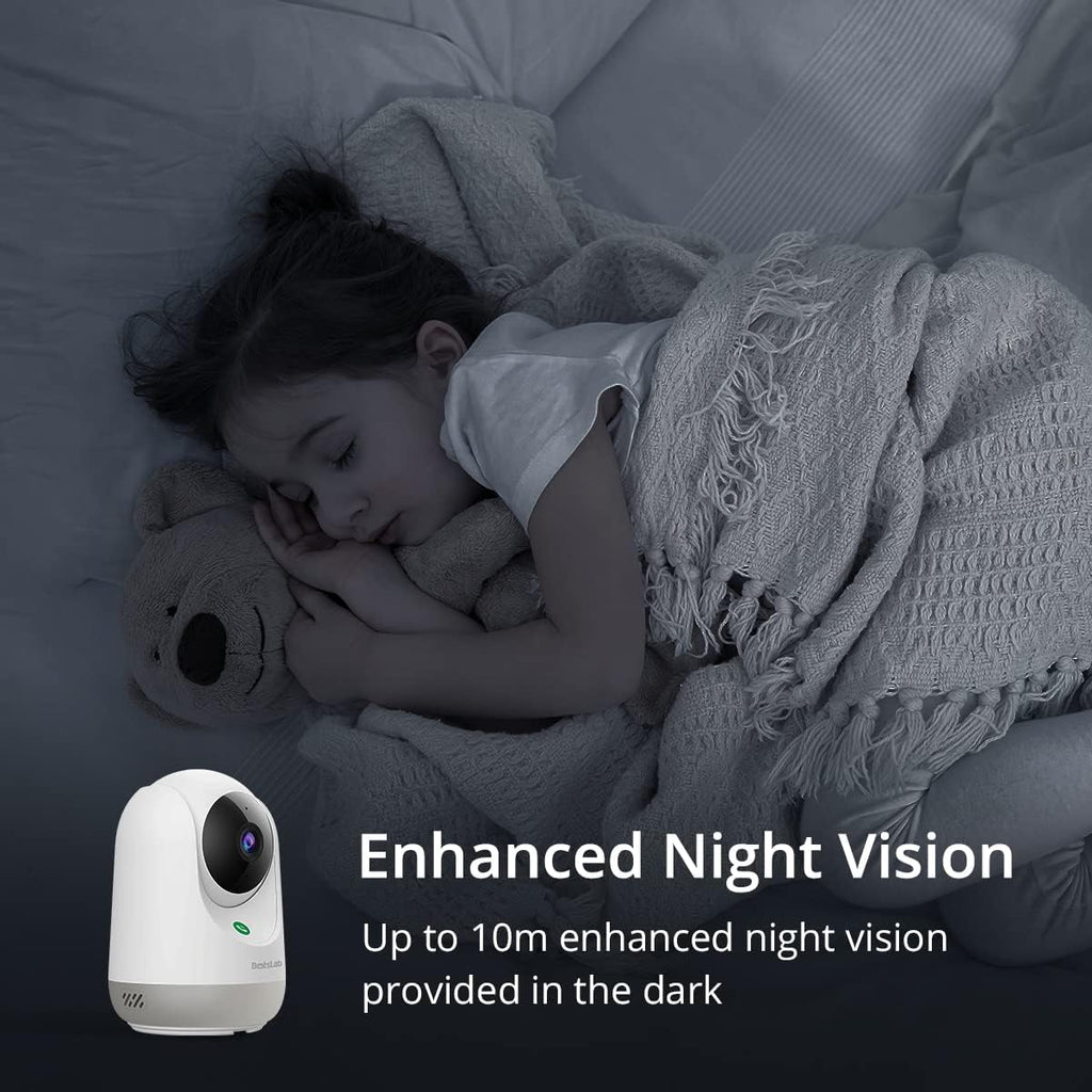 2K 3MP Pan & Tilt Security Indoor Camera with Motion Sensor, 2-Way Audio, Night Vision, Pack of 2 W7857