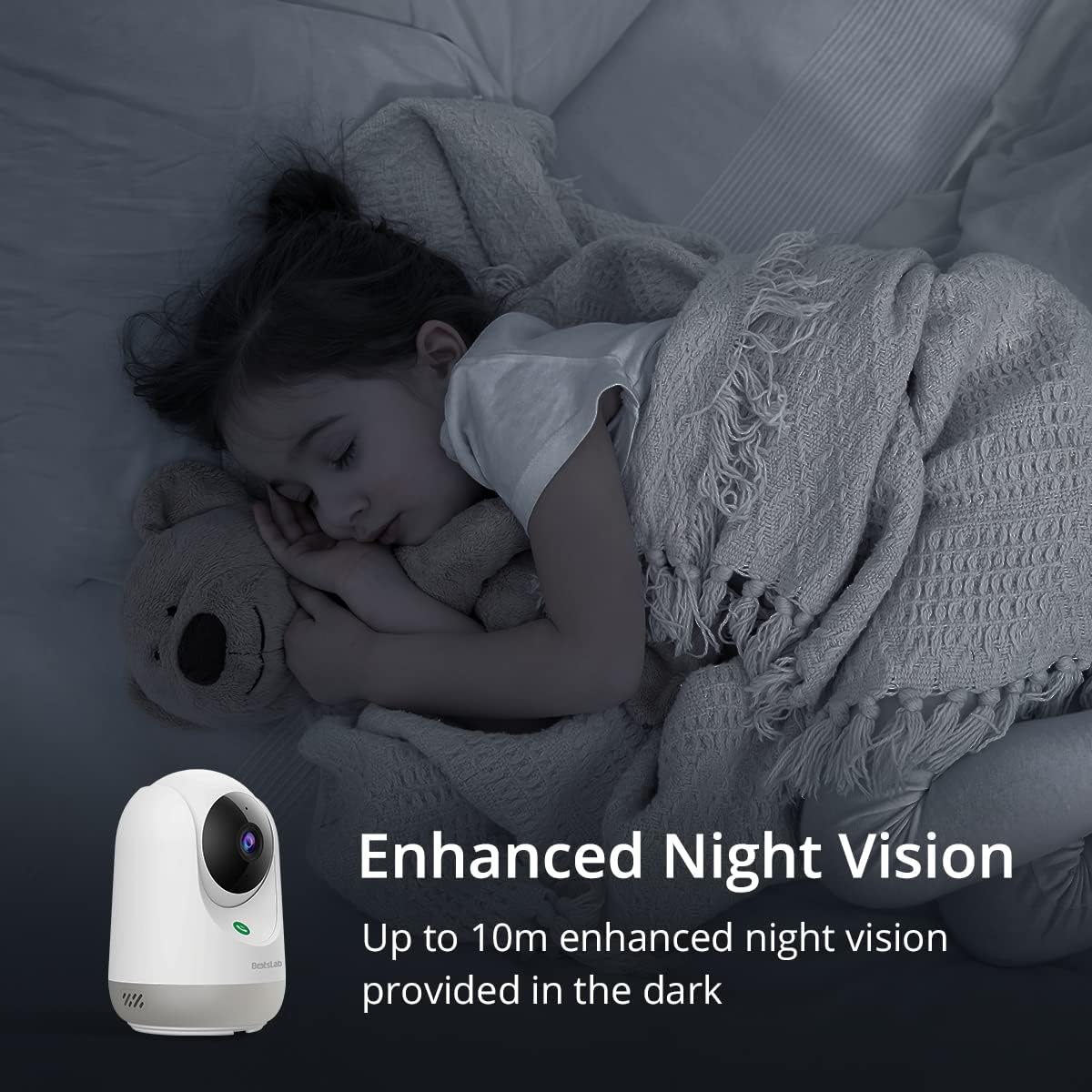 2K 3MP Pan & Tilt Security Indoor Camera with Motion Sensor, 2-Way Audio, Night Vision, Pack of 2 W7857