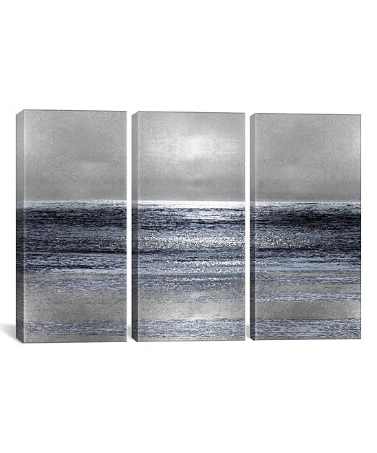 Silver Seascape Canvases Y189