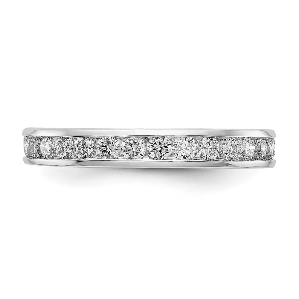 14K White Gold Diamond Eternity Ring Band Channel Set Size 9 G4618
