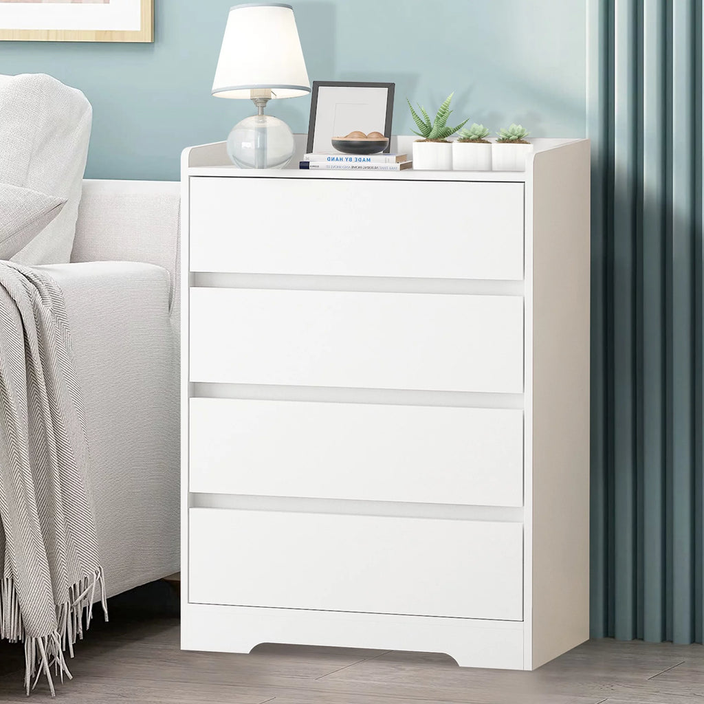 White 4 Drawer Wood Dresser P788
