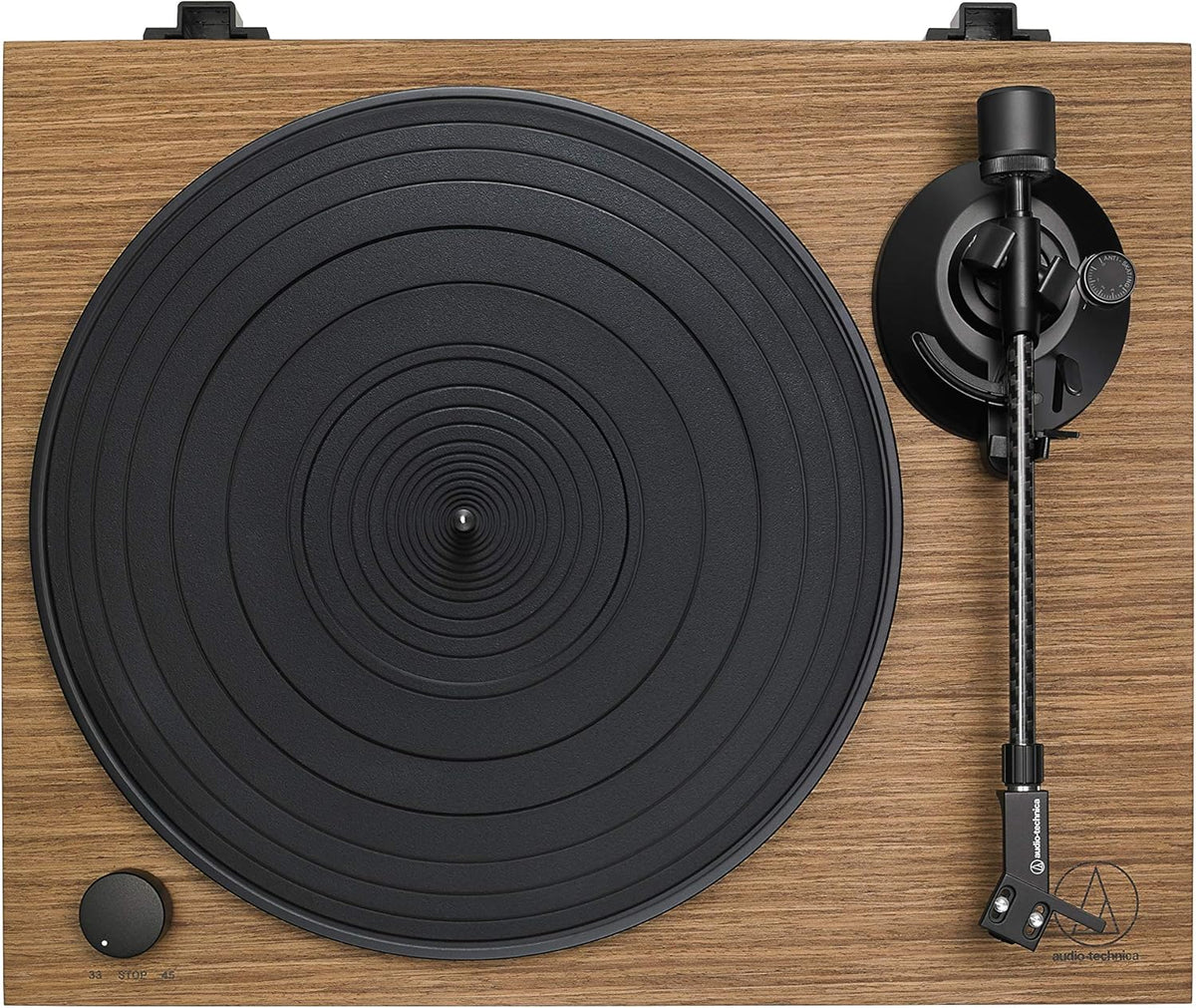 Fully Manual Belt-Drive Turntable, 2 Speeds, Carbon-Fiber Tonearm Walnut S912251