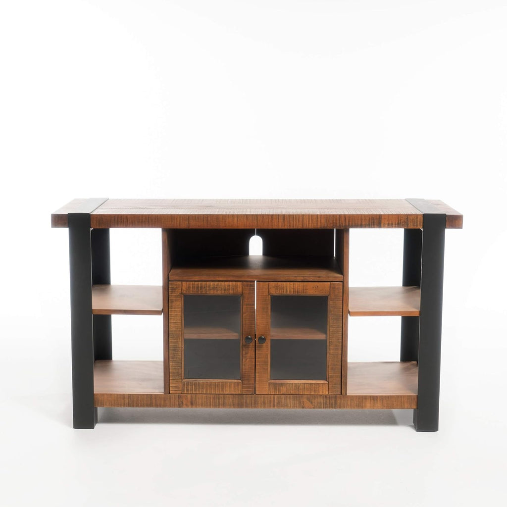 Natural Wood TV Console with Cabinets F9746
